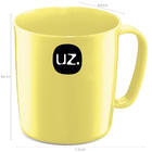 Caneca Escolar De Plástico 400ml Uz Amarelo Claro