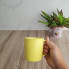 Caneca Escolar De Plástico 400ml Uz Amarelo Claro