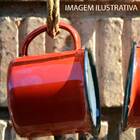 Caneca Esmaltada De Metal 1,15 Litros Canecão Retro Azul