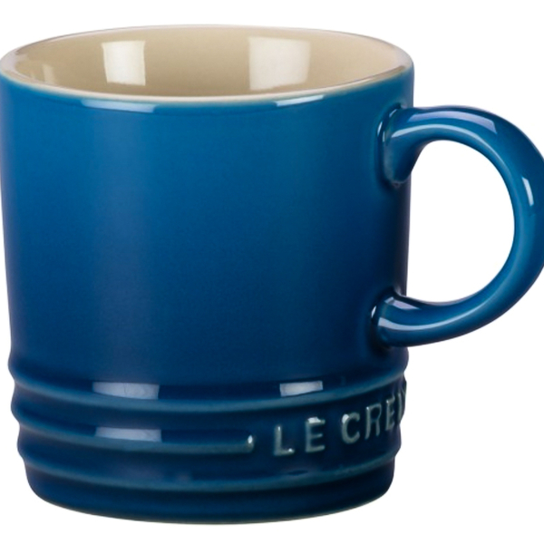 Caneca Espresso De Cerâmica 100ml Le Creuset Azul Marseille
