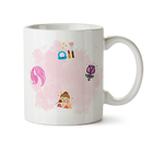 Caneca Esteticista Feminina Branca - Preto Cacheado