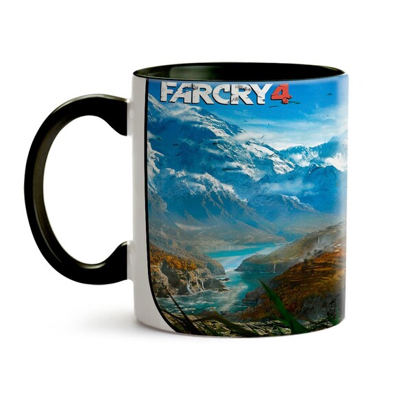 Caneca Far Cry 4 Montanha - Interior E Alça Preta