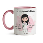Caneca Farmacêutica Feminina Rosa - Preto Liso