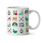 Caneca Farmacêutico Com Nome Farmácia Ícones Interior E Alça