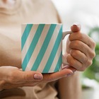 Caneca Feliz Dia Das Mães Listrado Coração