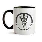 Caneca Fisioterapia Símbolo E Ícones Preto