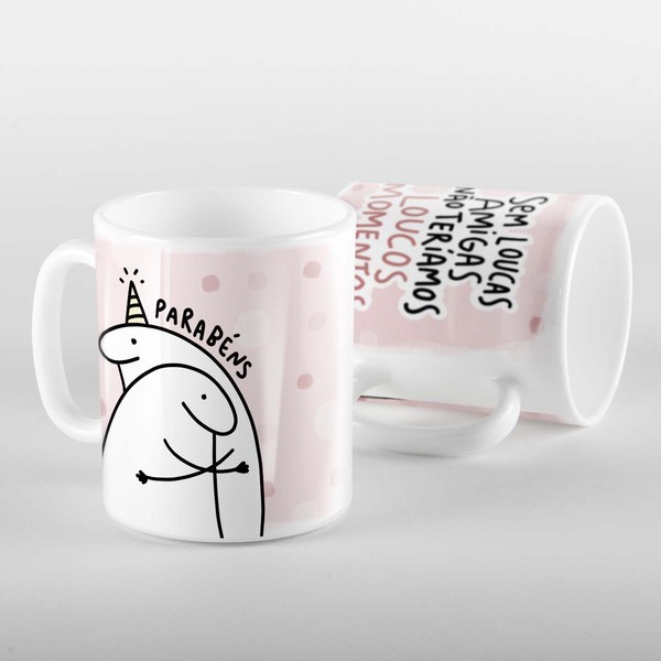 Caneca Flork Aniversário Sem Loucas Amigas