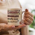 Caneca Flork Cuidado Chocolate Encolhe Roupas