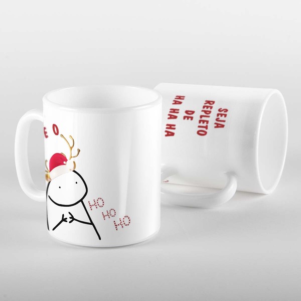 Caneca Flork De Natal Seja Repleto De Ha Ha Ha