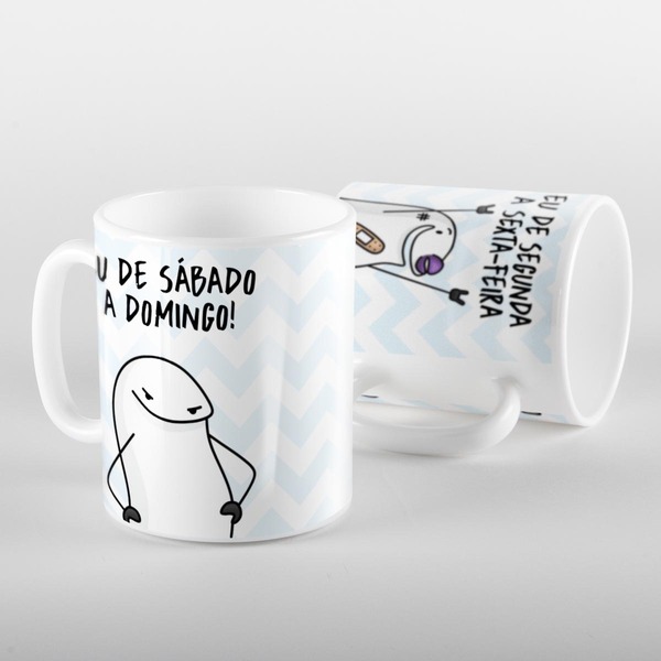 Caneca Flork Eu De Sabado A Domingo