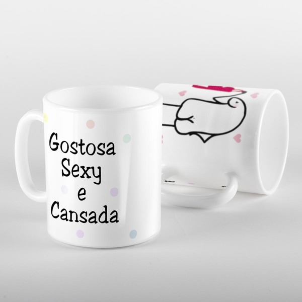 Caneca Flork Gostosa Sexy E Cansada