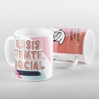 Caneca Flork Meme Assistente Social