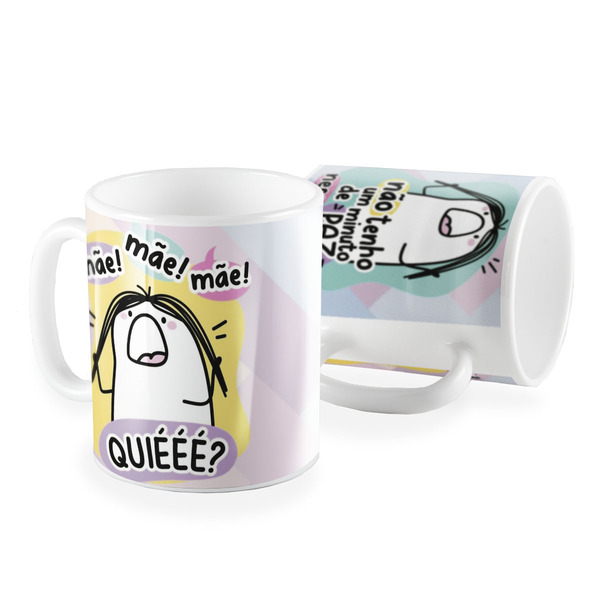Caneca Flork Meme Divertida Mae Quie