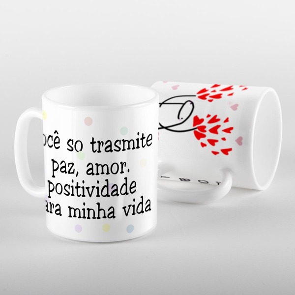 Caneca Flork Paz Amor Positividade