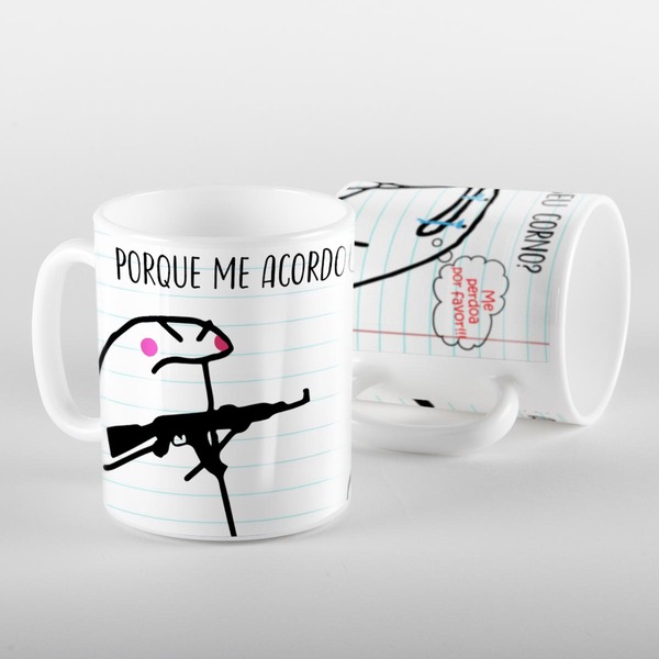 Caneca Flork Porque Acordou Seu Corno