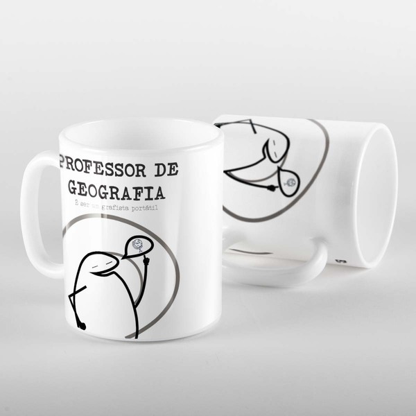 Caneca Flork Professor De Geografia Portátil