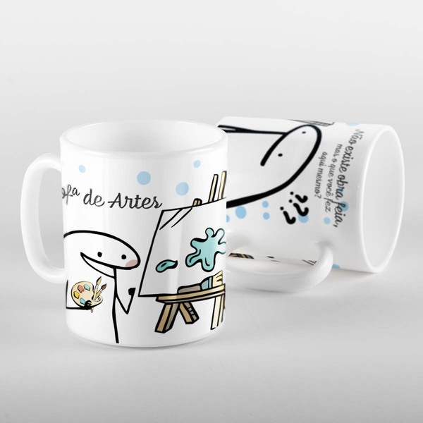 Caneca Flork Professora De Artes Não Existe Obra Feia