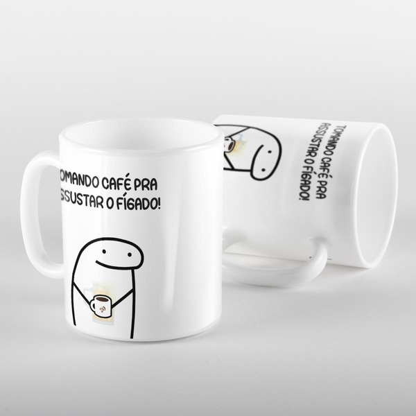 Caneca Flork Tomando Café Pra Assustar