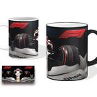 Caneca Formula 1 Honda Corrida Cerâmina 325ml Branca Xicara