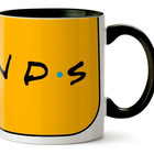 Caneca Friends Logo Amarelo Interior E Alça Preta