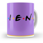 Caneca Friends Logo Roxo Interior E Alça Branca