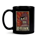 Caneca Futurama Bender Black
