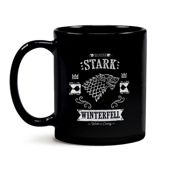 Caneca Game Of Thrones Casa Stark Black