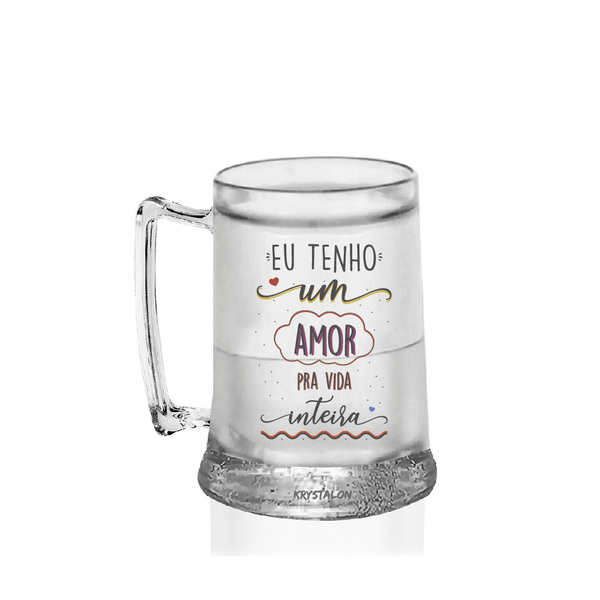 Caneca Gel Personalizada Acrílico Eu Tenho Um Amor - Para Dia