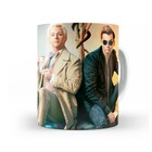 Caneca Good Omens Personagens Interior E Alça Branca