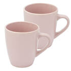 Caneca Grande Rosa Fosco 350ml 2 Peças