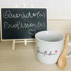 Caneca Gratidao + Colher Bambu