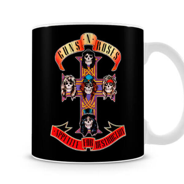 Caneca Guns N Roses Appetite For Destruction Preta
