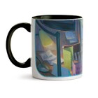 Caneca Harry Potter Aniversario Arte - Interior E Alça Preta