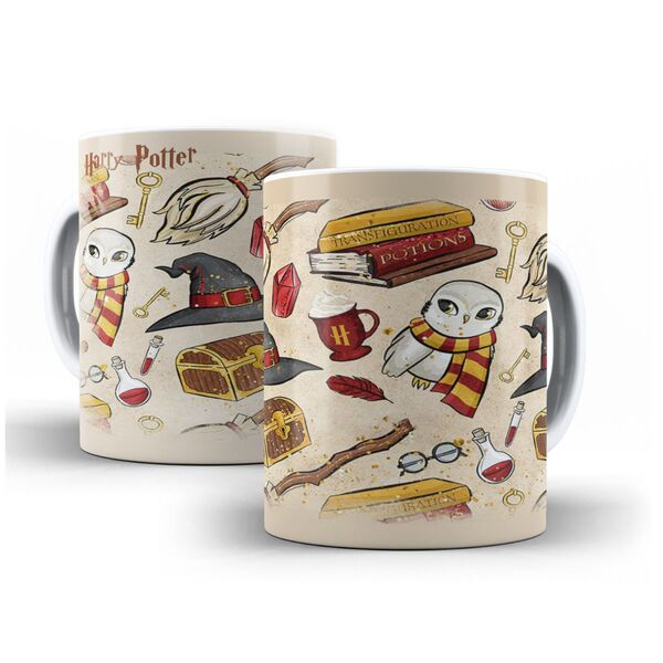 Caneca Harry Potter Modelo Ee Em Cerâmica 325ml