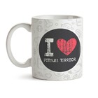Caneca I Love Pitbull Terrier - Interior E Alça Branca