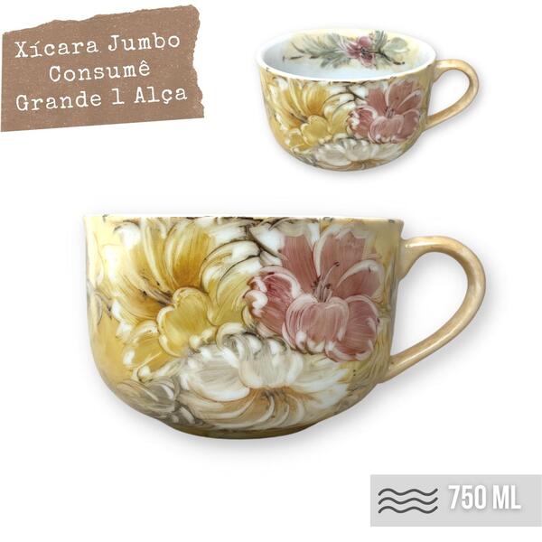 Caneca Jumbo Consume Porcelana Xícara Grande Sopa Cereal 750
