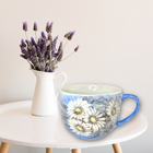 Caneca Jumbo Porcelana Xícara Grande Sopa Cereal 500 Ml Marga