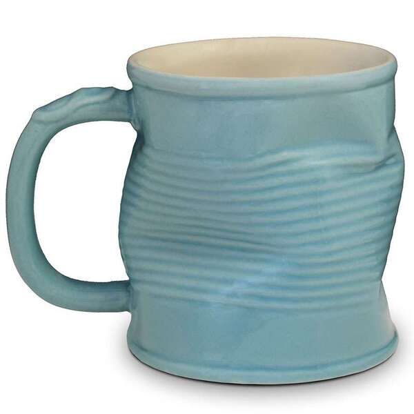 Caneca Lata Amassada 220ml – Mondoceram Gourmet - Turquesa