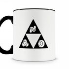 Caneca Legend Of Zelda Triforce Preta