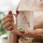 Caneca Letras Iniciais A Marsala