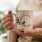 Caneca Letras Iniciais C Rose