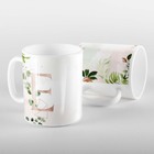 Caneca Letras Iniciais E Rose