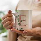 Caneca Letras Iniciais E Rose