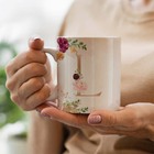 Caneca Letras Iniciais L Marsala