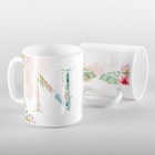 Caneca Letras Iniciais N Aquarela