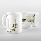 Caneca Letras Iniciais U Rose