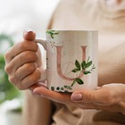 Caneca Letras Iniciais U Rose