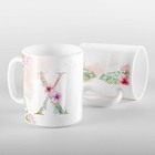 Caneca Letras Iniciais X Aquarela