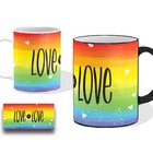 Caneca Lgbt Amor É Amor Love Dia Dos Namorados 325ml Branca