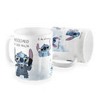 Caneca Lilo Stitch Abecedário Da Vida Adulta Aquarela Meme